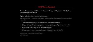 HDCP Error Detected